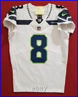 Seattle Seahawks Blank #8 Team Issued Road Jersey with COA SA 10516