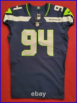 Seattle Seahawks Blank #94 Team Issued Home Jersey with COA SA 10618