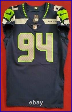 Seattle Seahawks Blank #94 Team Issued Home Jersey with COA SA 10618