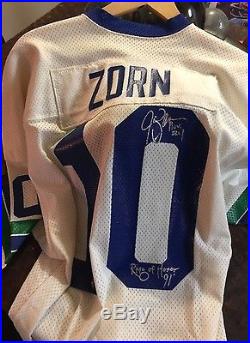 Seattle Seahawks Game Worn Used Team Issue Jim Zorn NFL Football Jersey Signed
