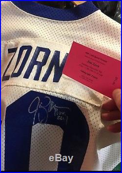 Seattle Seahawks Game Worn Used Team Issue Jim Zorn NFL Football Jersey Signed