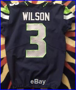 Seattle Seahawks Russell Wilson Game Used Team Issued Jersey