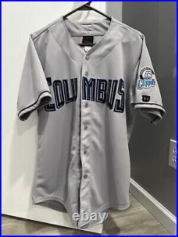 Set Of 2 Game Issued Columbus Clippers Jerseys Both Size 42