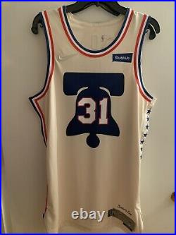 Seth Curry 76ers NBA Game Worn Used Issued Cream Earned Edition Jersey COA