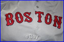 Shane Victorino #18 Boston Red Sox Game Used Worn Team Issued Road Grey Jersey