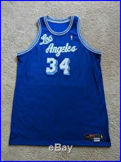 Shaquille O'Neal 1961 Hardwood classic Game issued Jersey Lakers pro cut un-worn