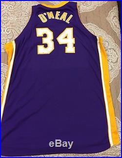Shaquille O'Neal NBA Game issued pro cut Lakers 2000-01 jersey Shaq