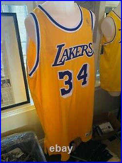 Shaquille O'neal Lakers Game Worn/Game Issued Lakers Jersey 96' Size 56