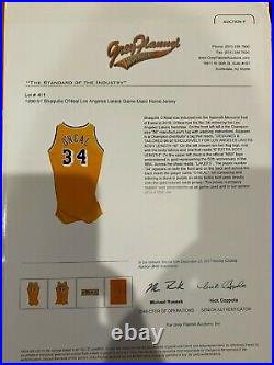 Shaquille O'neal Lakers Game Worn/Game Issued Lakers Jersey 96' Size 56