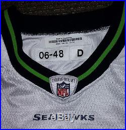 Shaun Alexander Seattle Seahawks Game Team Issued White Road Reebok Jersey