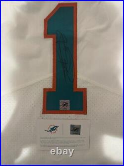 Signed #1 Miami Dolphins Tua Tagovailoa Team Issued Nike Jersey Sz-38 On Field