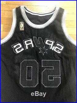 Spurs David Robinson Champion Game Pro Cut Jersey Team Issued 50th Gold Logo
