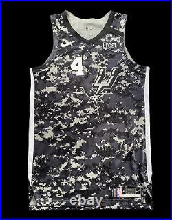 Spurs Derrick White City Edition Game Jersey Nba Champion Used Worn Issued Camo