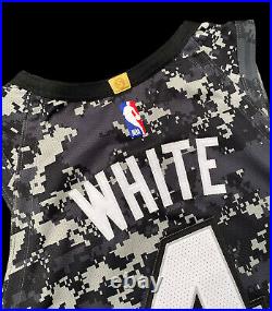 Spurs Derrick White City Edition Game Jersey Nba Champion Used Worn Issued Camo