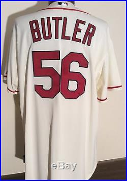 St Louis Cardinals Game Worn/Used Issued Jersey #56 Butler