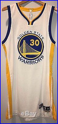 Stephen Curry 2016 NBA Finals Autographed Game Issued Warriors Jersey (FANATICS)