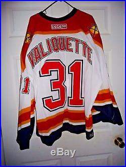 Steven Valiquette Game Worn Used Issued Jersey Florida Panthers Meigray Papers