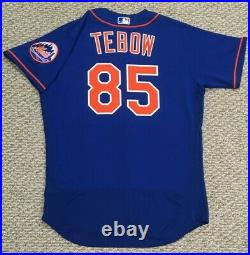 TIM TEBOW size 46 #85 2021 New York Mets GAME ISSUED jersey SPRING blue MLB