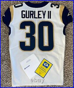 TODD GURLEY II 2017 AUTHENTIC Game Issued Worn Style LA RAMS NFL Jersey Team LOA