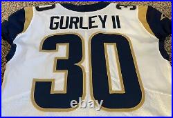 TODD GURLEY II 2017 AUTHENTIC Game Issued Worn Style LA RAMS NFL Jersey Team LOA