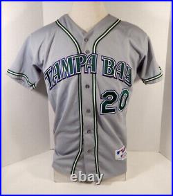 Tampa Bay Devil Rays #20 Game Issued Grey Jersey Numbers Stripped DP14218