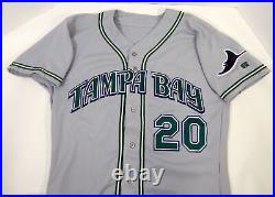 Tampa Bay Devil Rays #20 Game Issued Grey Jersey Numbers Stripped DP14218