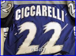 Tampa Bay Lightning Dino Ciccarelli authentic game issued jersey sz 52 Storm Alt