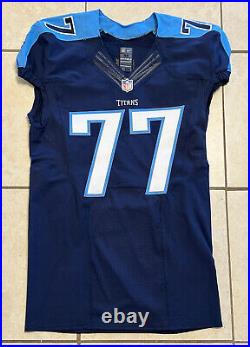 Taylor Lewan Team Issued Jersey Tennessee Titans Authentic NFL Game Issue