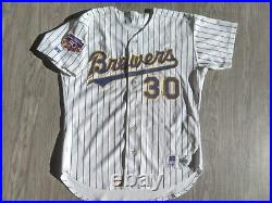 Team Game Issued Russell Diamond Collection Milwaukee Brewers #30 Jersey Size 46