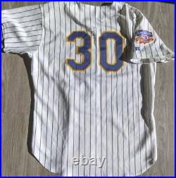 Team Game Issued Russell Diamond Collection Milwaukee Brewers #30 Jersey Size 46