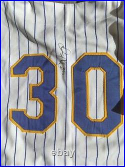 Team Game Issued Russell Diamond Collection Milwaukee Brewers #30 Jersey Size 46