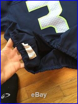 Team Issued Game Cut Seahawks Russell Wilson Nike Elite Jersey 40 Mens Small #3