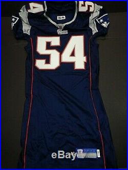 Tedy Bruschi New England Patriots Autographed Inscrib Game Issued Jersey Coa JSA