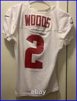 Texans ROBERT WOODS Game Worn Used Issued Practice Jersey 2023 + COA USC Trojans