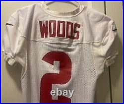 Texans ROBERT WOODS Game Worn Used Issued Practice Jersey 2023 + COA USC Trojans