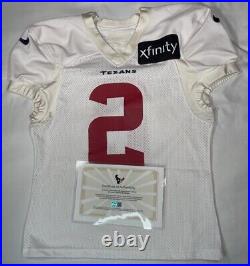 Texans ROBERT WOODS Game Worn Used Issued Practice Jersey 2023 + COA USC Trojans