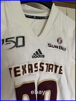 Texas State Bobcats Authentic Game Issued Used Jersey sz XL