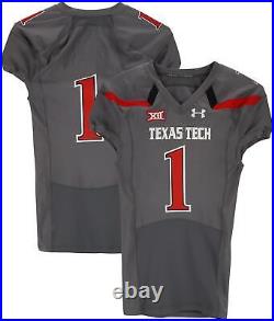 Texas Tech Red Raiders Team-Issued #1 Gray Jersey from the 2014