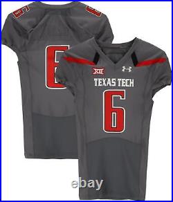 Texas Tech Red Raiders Team-Issued #6 Gray Jersey from the 2014