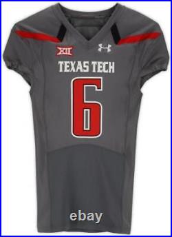 Texas Tech Red Raiders Team-Issued #6 Gray Jersey from the 2014