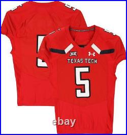 Texas Tech Red Raiders Team-Issued #9 Red and Black Jersey from the