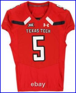 Texas Tech Red Raiders Team-Issued #9 Red and Black Jersey from the