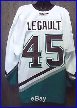 The Mighty Ducks of Anaheim Jay LeGault #45 H TC Game Issued Jersey 2000-01 P