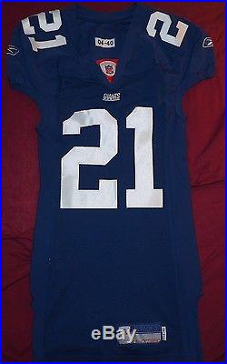Tiki Barber 2004 New York Giants Game Issued / Used Home Jersey