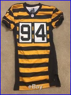 Timmons Pittsburgh Steelers Team Issued Un Used Bumblebee Throwback Game Jersey