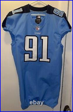 Titans DERRICK MORGAN Game Issued NIKE JERSEY 2017 with PSA/DNA NFL Auctions COA