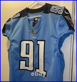 Titans DERRICK MORGAN Game Issued NIKE JERSEY 2017 with PSA/DNA NFL Auctions COA