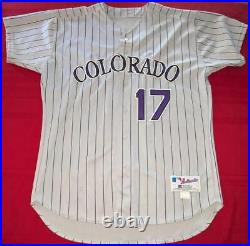 Todd Helton Game Issue Russell Athletic Colorado Rockies Road Jersey Size 50