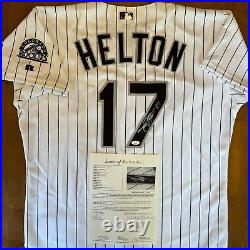 Todd Helton Signed Autographed Game Team Issued Jersey JSA LOA Rockies