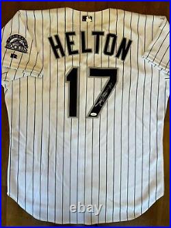 Todd Helton Signed Autographed Game Team Issued Jersey JSA LOA Rockies